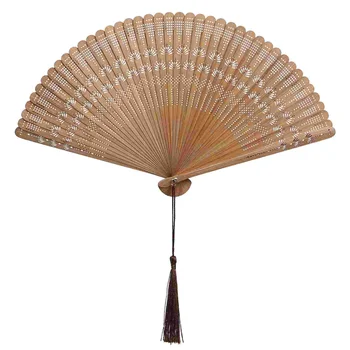 1 шт. Складной Веер в китайском стиле, бамбуковый ручной веер, украшение для танцев, винтажный веер с кисточками
