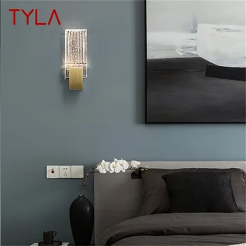 Современные хрустальные настенные светильники TYLA, бра, простые светодиодные светильники, декоративные для дома, гостиной