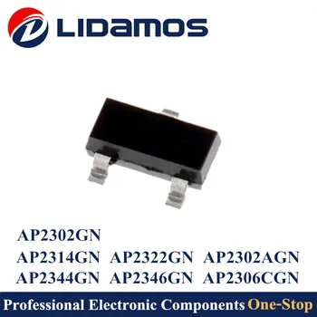 200ШТ N-канальный 20V AP2344GN AP2346GN AP2314GN AP2322GN AP2306CGN AP2302AGN AP2302GN SOT23 Сделано в Китае Высококачественные Моп-транзисторы