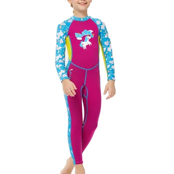 Детский гидрокостюм 2-5 мм, цельный гидрокостюм для дайвинга, купальники, костюм для серфинга